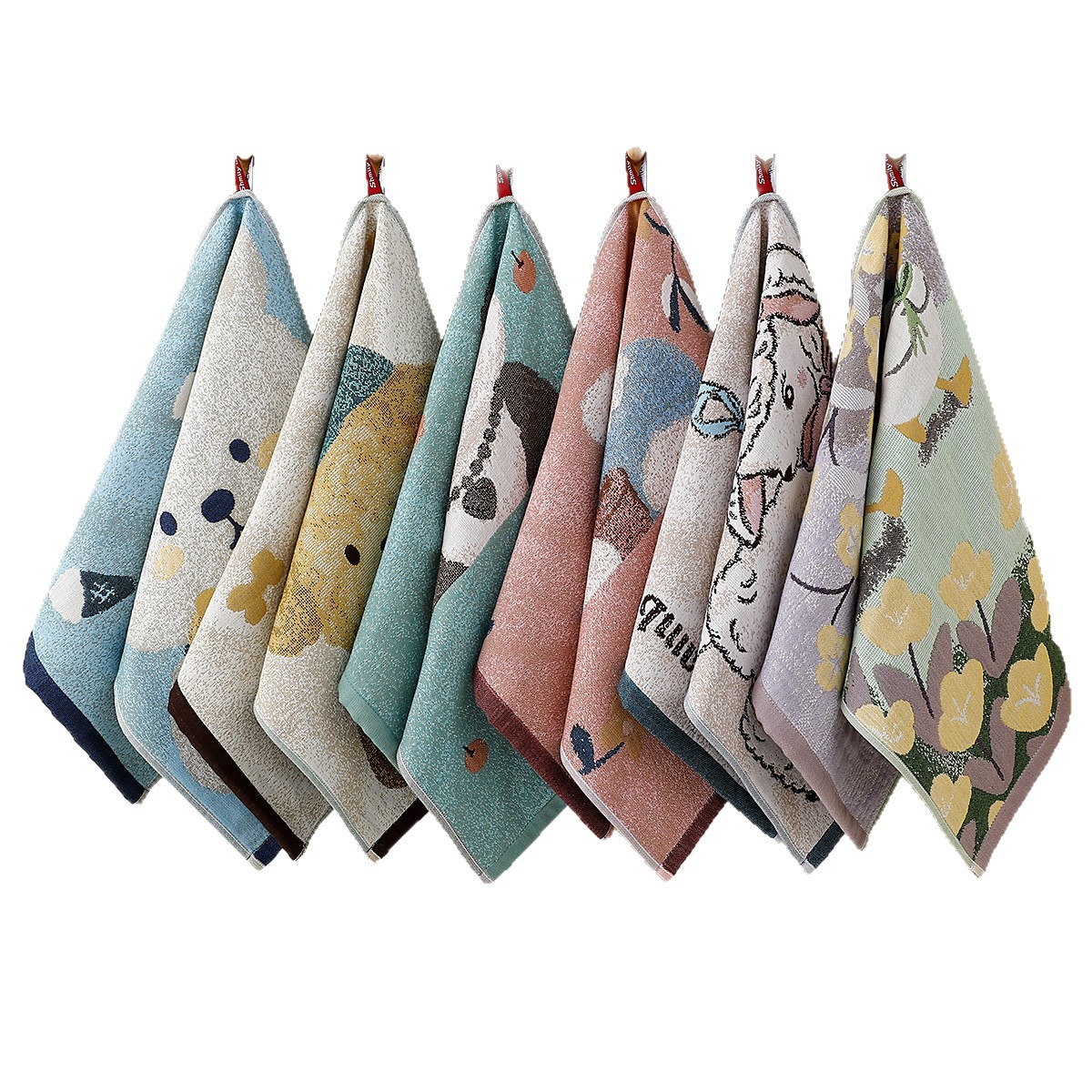 Pure Cotton Gauze Towel Four-Layer Adult Household Cotton Gauze Water-Absorbent Quick-Drying Cartoon Jacquard Cute Bath Towel Women's New Style