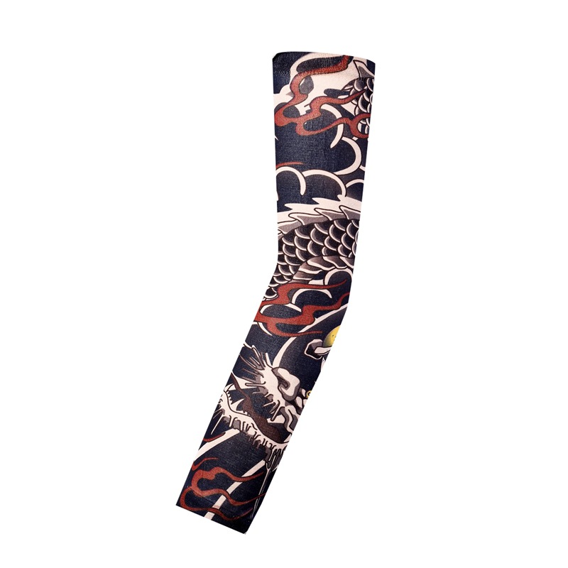 Tattoo Sleeve Men's Summer Sunscreen Sleeve Outdoor Driving Riding Flower Arm Tattoo Arm Sleeve Seamless Arm Guard New Arm Cover