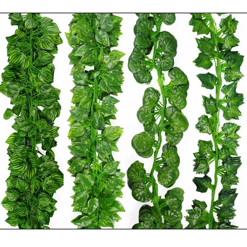 Simulated Rattan Leaves, Flower Vines, Decorative Vines, Green Radish, Climbing Tiger, Grape, Sweet Potato Leaves, Ivy, Cross-Border Foreign Trade