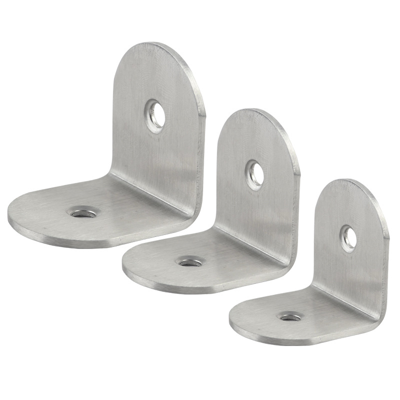 Public toilet partition accessories 90 degree L-shaped right angle iron partition link toilet 304 stainless steel angle code