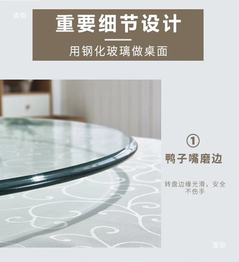 Round Tempered Glass Desktop Home Dining Table Large Round Table Rectangular Coffee Table Transparent Glass Countertop