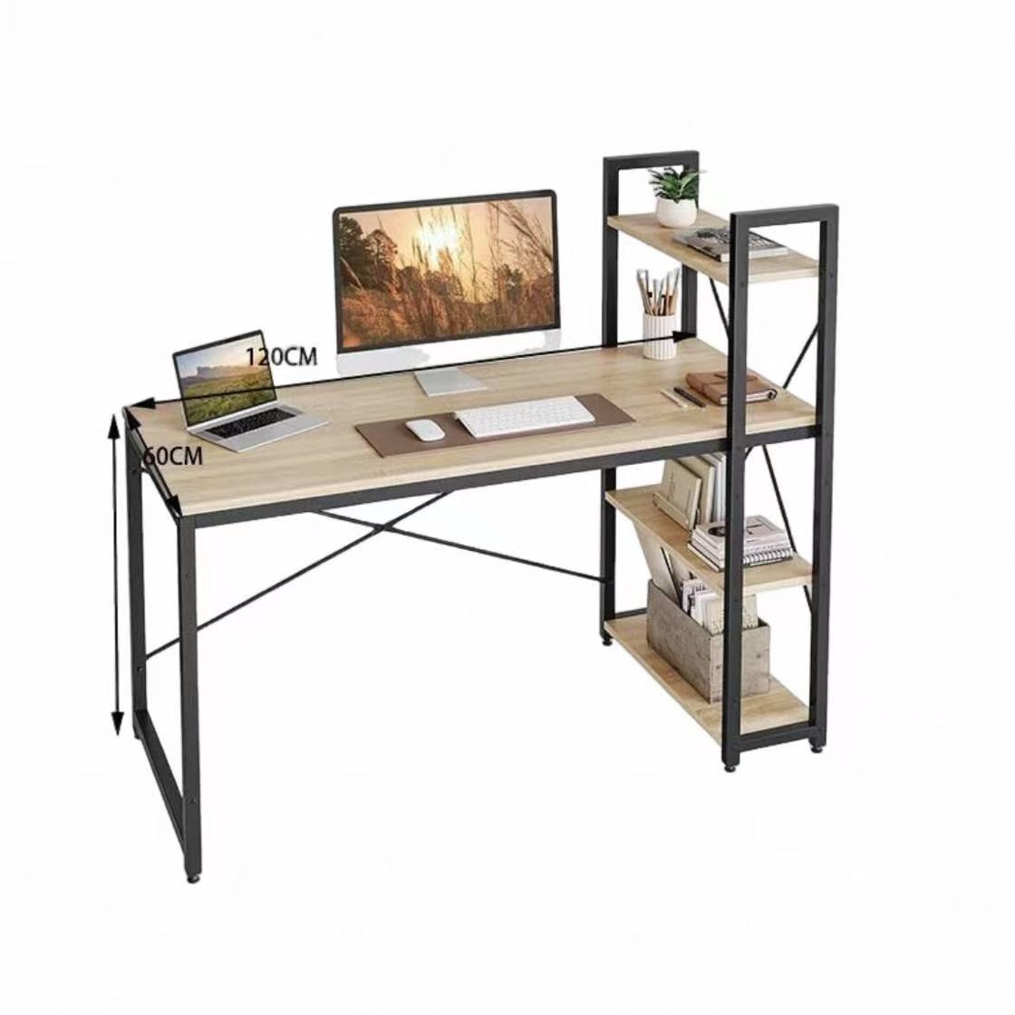 Computer Desk Elevated Shelf Floating Desktop Monitor Stand Elevated Storage Rack Study Desk