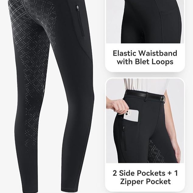 Customized Full-Seat Silicone Plus Velvet Equestrian Pants for Autumn and Winter Warm and Non-Slip Outdoor Riding Pants Processing