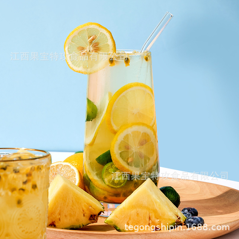 [Sample available] source factory instant freeze-dried fruit tea block peach oolong cold extract instant fruit tea block Internet celebrity