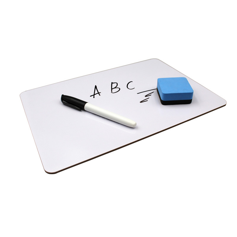 Double-Sided Small Whiteboard Writing Board for Children, Portable Frameless Drawing Board for Home Use, Teaching, Erasable Handwriting, Non-Magnetic Blackboard