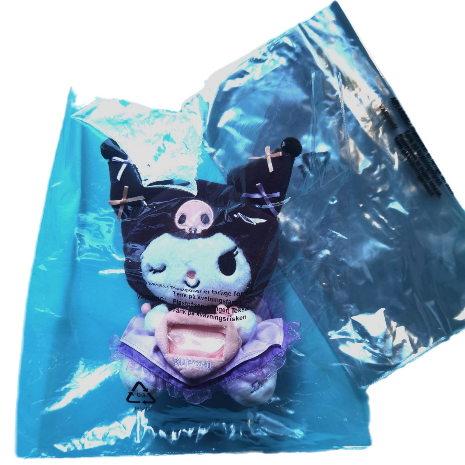 Pvc Pocket Transparent Frosted Doll with Extended Double-Sided Logo Embossed Figurine Gold Foil Air Hole Toy Packaging Bag