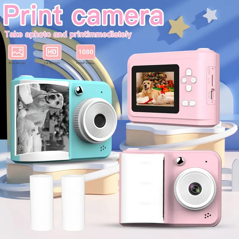 Эксклюзивная поставка цифровых камер моментальной печати, мини-камеры для детей, игрушечные мобильные камеры с высоким разрешением