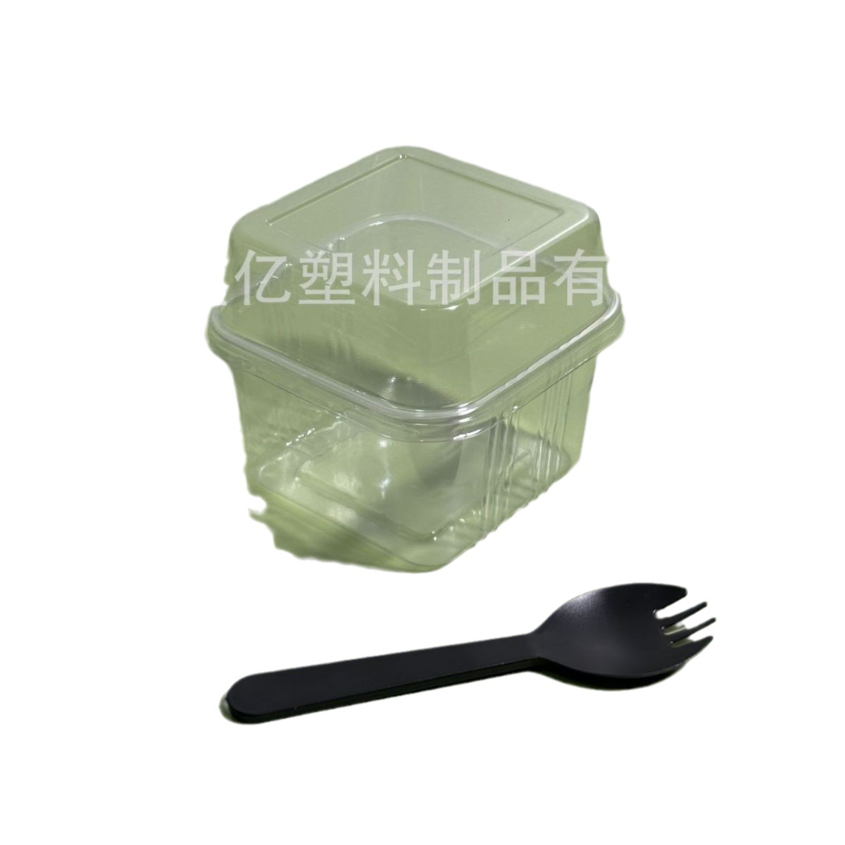 High transparent square square milk box ice cream baking packaging high cover mousse cake