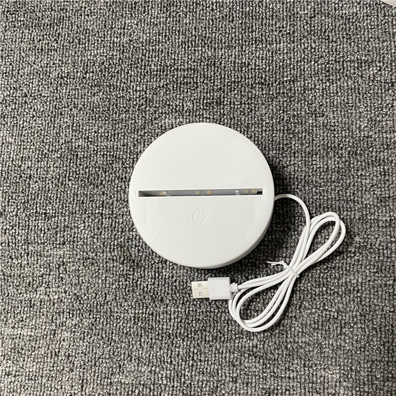 Factory wholesale 3D night light base touch charging acrylic small table lamp holder accessories cross-border exclusive