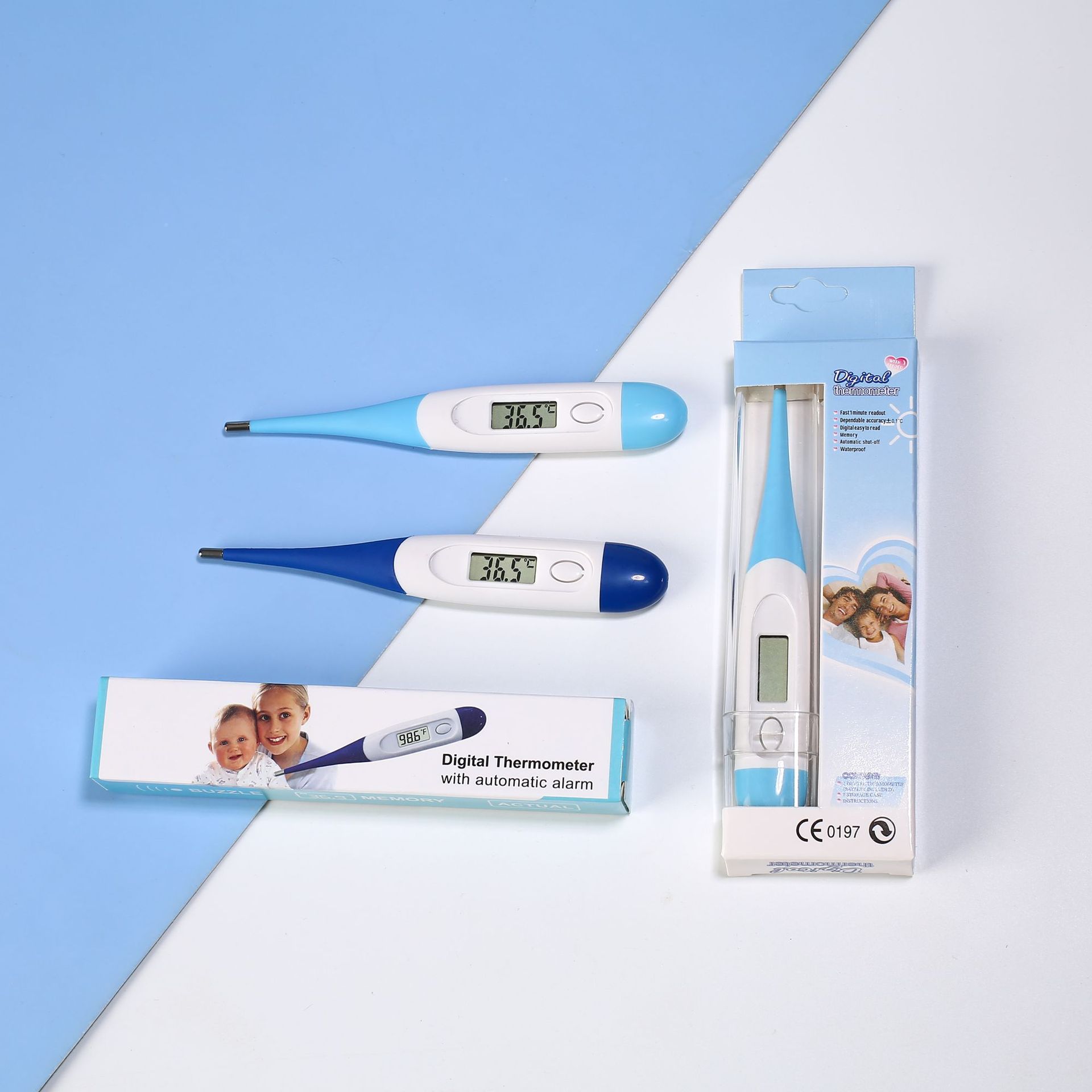 Customized Soft-Head Digital Electronic Thermometer for Infants and Children, Oral and Underarm Accurate Temperature Measurement, Contact Thermometer, Smart