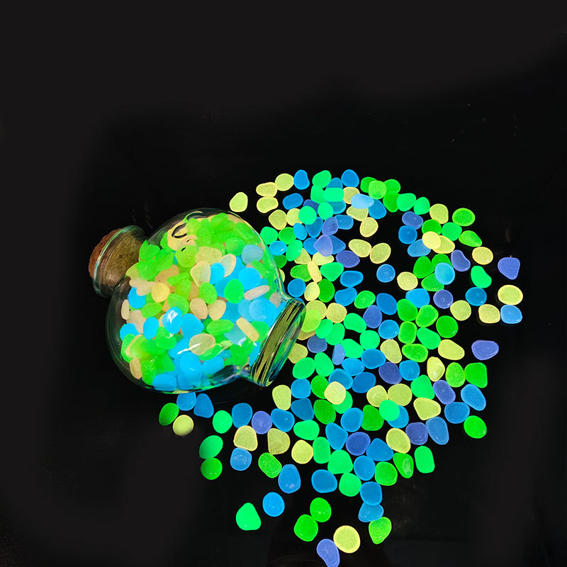 Labeling and Shipping 1cm Small Luminous Stones for Vases, Glowing Pebbles for Fish Tanks, Aquascaping, Cross-Border Fluorescent Pebbles
