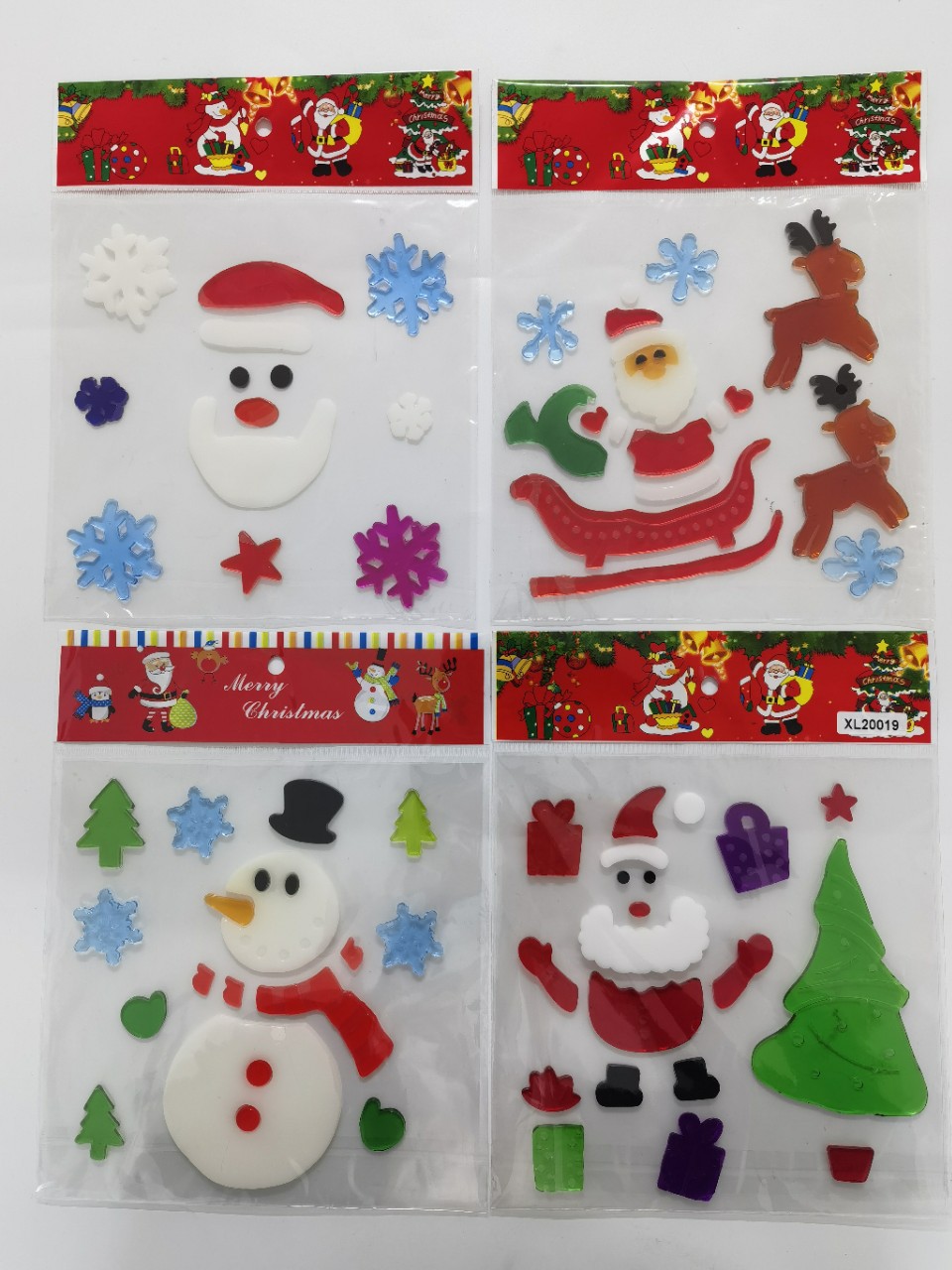 Santa Claus Tree Electrostatic Window Stickers Glass Door Stickers Window Christmas Decorations Atmosphere Scene