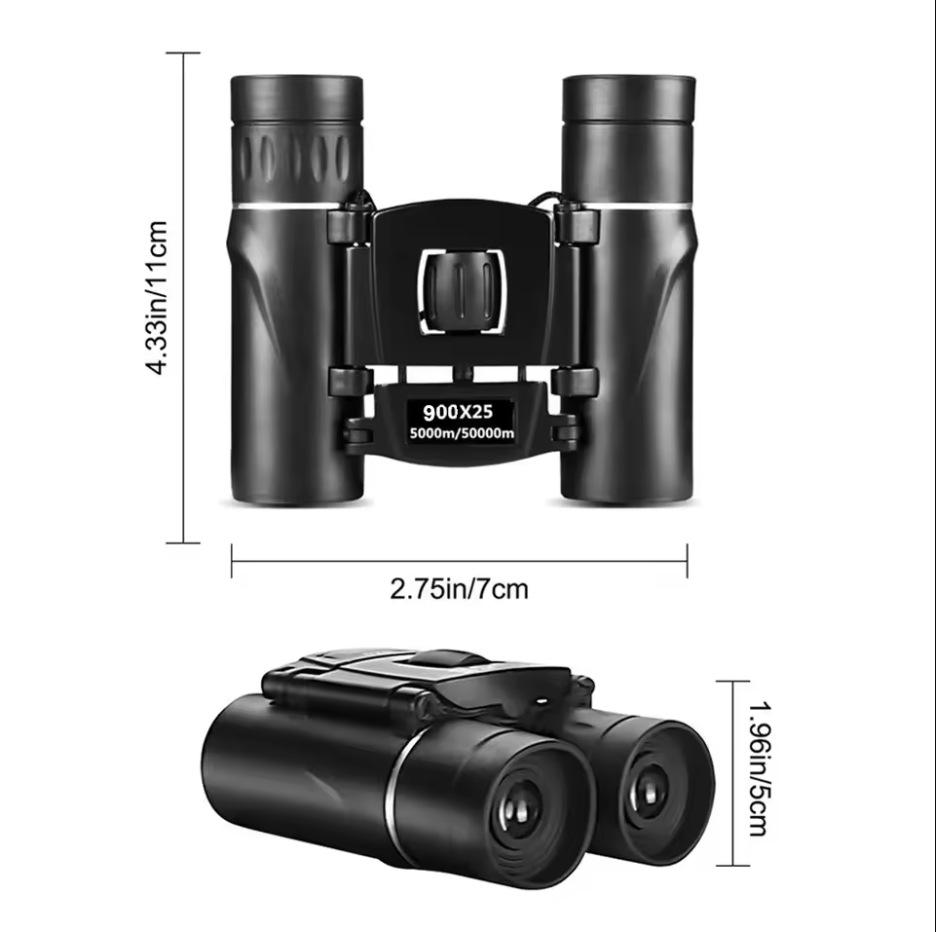 Factory Direct Supply 900X25 Binoculars High Magnification Hd Night Vision Outdoor Travel Mobile Phone Concert Cross-Border