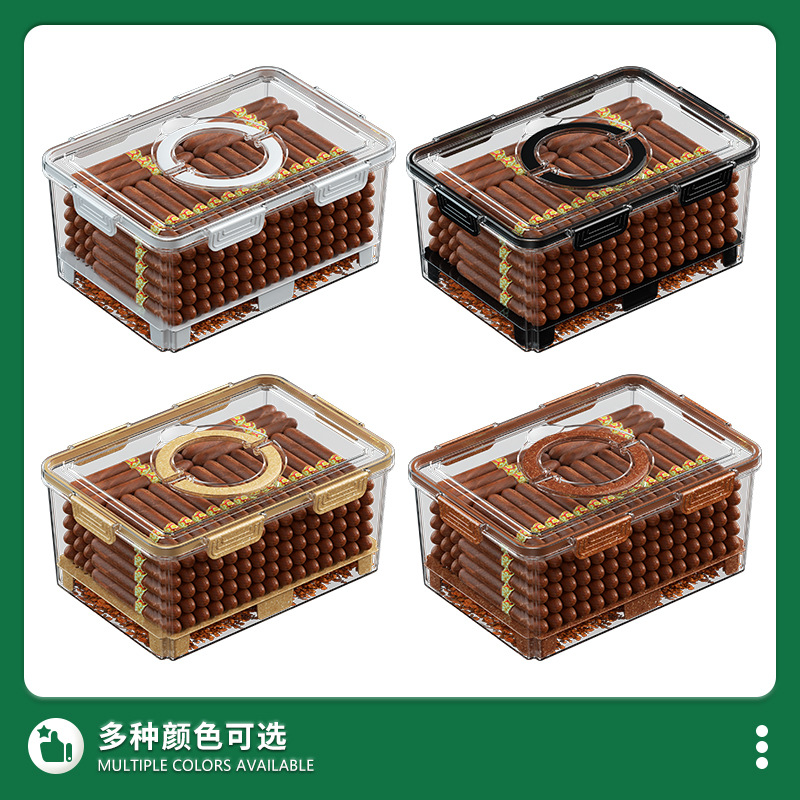 Zhanggong Cigar Humidor Cedar Wood Aging Box Sealed Insect-Proof Cigar Box Convenient Cigar Care Box Cigar Cabinet