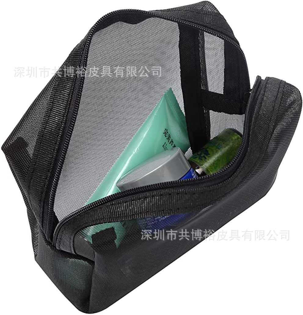 Кастомизированная косметичка из сетки, 3-компонентная дорожная сумка для хранения, упаковка для средств по уходу за кожей