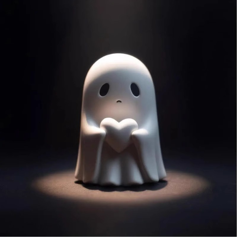 Cross-Border 3D Stereo Halloween Ghost Ornaments Funny Middle Finger Cute Shape Hilarious Desktop Decoration Props