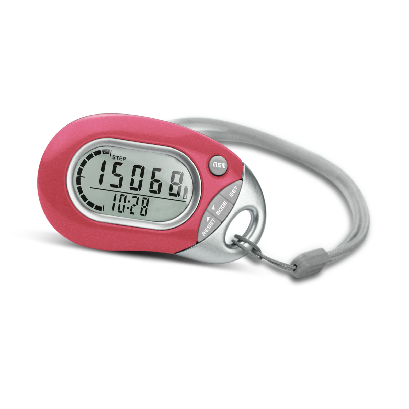 3D induction pedometer carabiner keychain step recording distance calories fitness running electronic pedometer