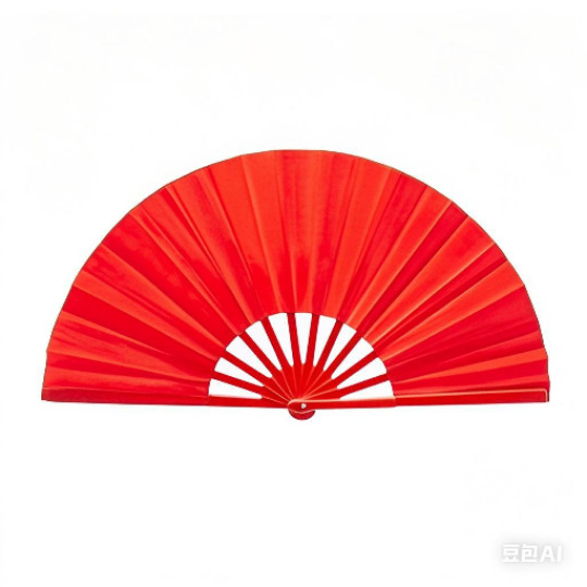 Plastic Fan for Square Performances, Kung Fu Fan, Sound Fan, Children's Day Red Folding Dance Fan, Tai Chi Folding Fan