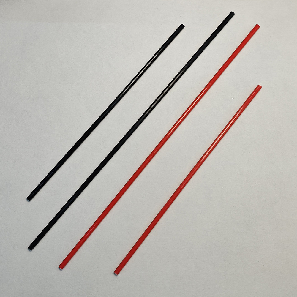 round fan stick plastic fan stick palace light pole 6mm hard imitation bamboo stick red stick hanfu fan handle black stick