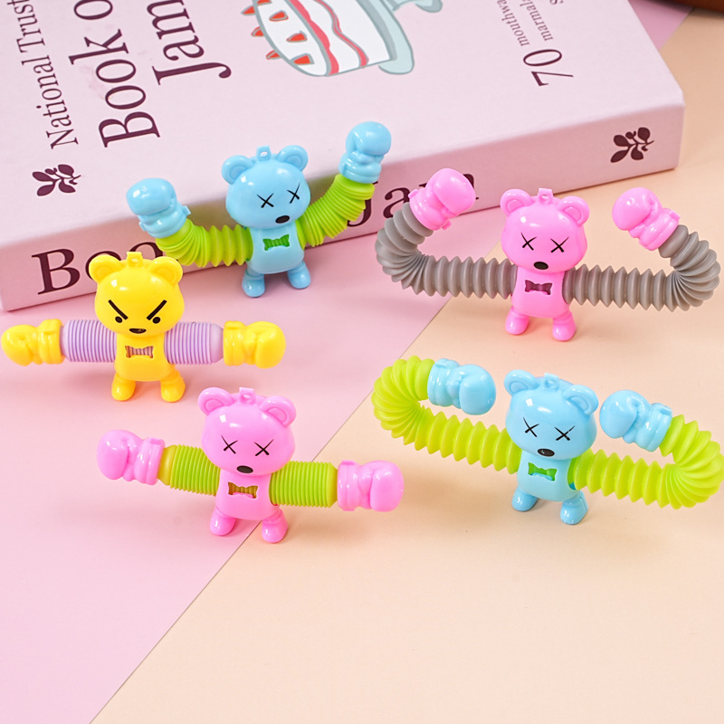 Cross-Border Popular Retractable and Versatile Bear Decompression and Venting Stretching Bear Kindergarten Small Gifts Street Stall Toys Wholesale