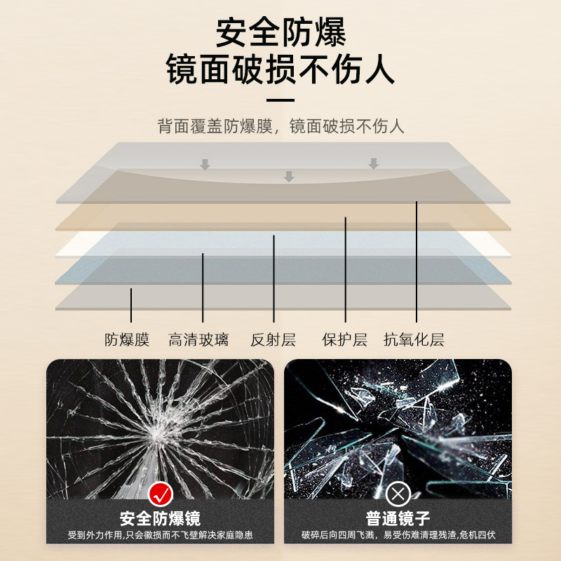 Full-body Mirror Floor Mirror Home Simple Internet-famous Ins Style Women's Dormitory Bedroom Wall Hanging High-grade Dressing Mirror