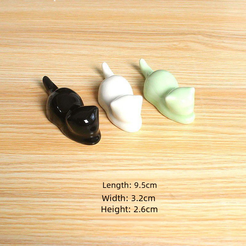 Ceramic Cat Brush Holder, Cute Cat Pen Mountain Pen Hanging Pen Holder, Four Treasures of the Study Supplies 1362