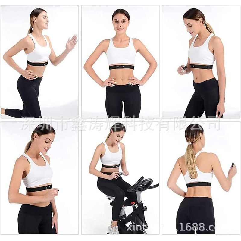 Outdoor Sports Bluetooth Heart Rate Belt Smart Sports Heart Rate Monitor Adjustable Chest Belt Buckle Distance 45Mm Webbing