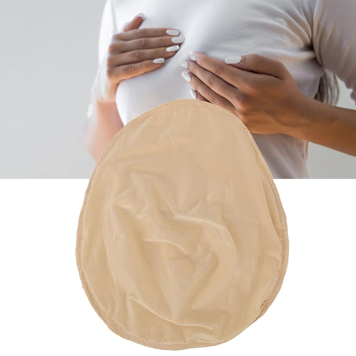 Postoperative false breast false breast protective sleeve silicone breast protective sleeve imitation sweat dust non-slip breathable sweat absorbent