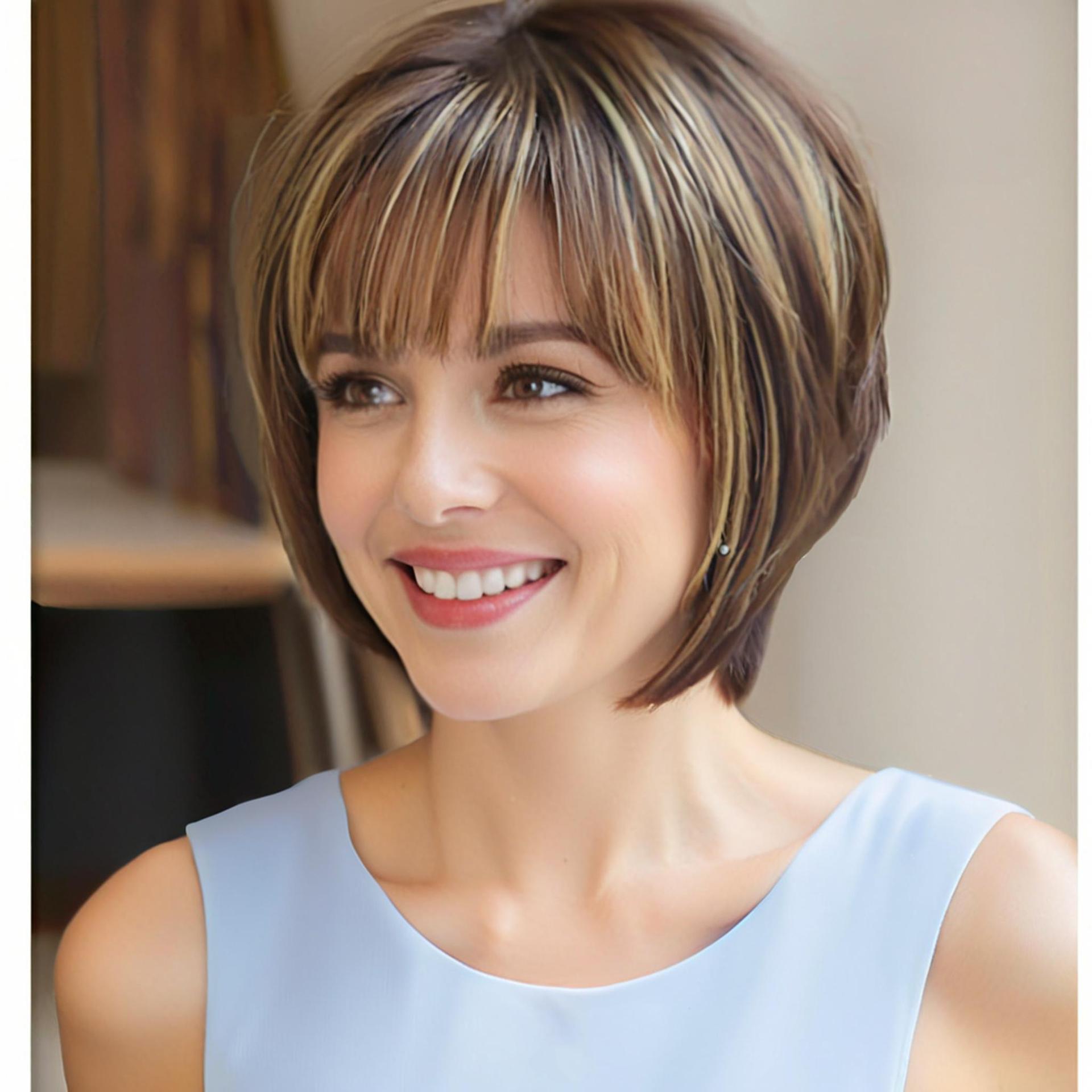 Премиум парик, кросс-бордерная европейская и американская мода, женский короткий прямой парик из химического волокна, оптовая продажа с завода в наличии