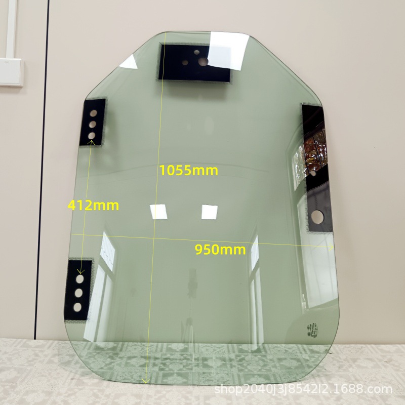 Переднее ветровое стекло экскаватора Bobcat, закаленное стекло