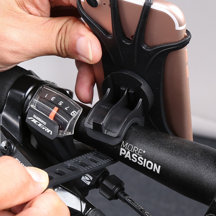 Creative Silicone Bicycle Mobile Phone Bracket Balance Bicycle Handle Set Mobile Phone Accessories Vehicle in Stock