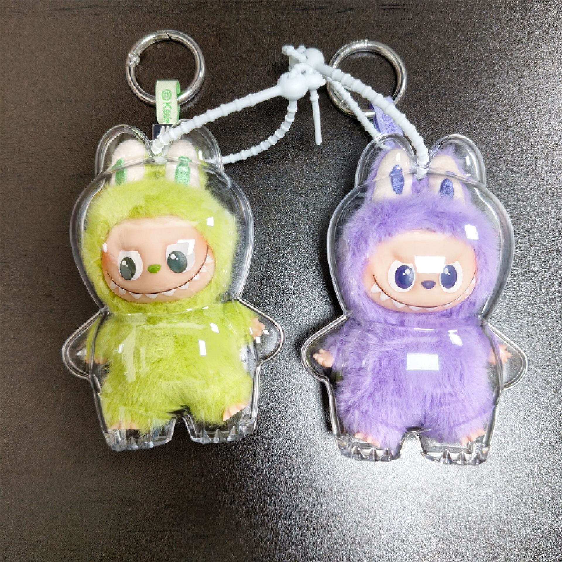 Labubu Heart Password 4.0 Mini Protective Case High Transparency Acrylic Dust Cover Storage Pendant Protective Shell