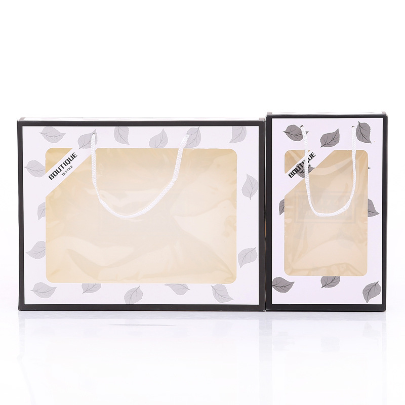 Factory wholesale towel packing box two towel empty box gift box with portable opening event