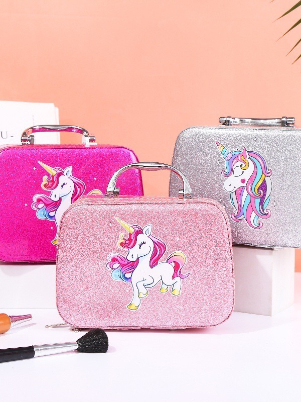 Unicorn little beauty makeup case carrying convenient toy storage one wholesale