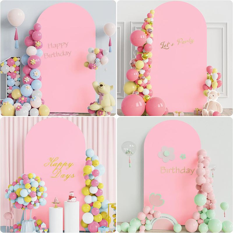 Amazon Hot Selling Scene Layout Arch Set Iron U-Shaped Arch Wedding Party Background Cloth Decorative Background Wall