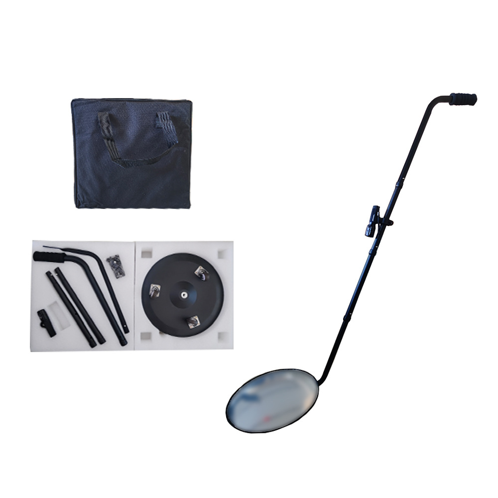 Vehicle Underbody Inspection Mirror Vehicle Maintenance Foreign Body Inspection School Airport Telescopic Detection Convex Mirror with LED Light Wheel