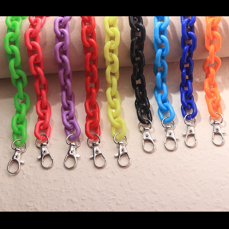 Acrylic Macaron Colorful Chain Bag Strap DIY Bag Chain Bag Strap Fashion Shoulder Crossbody Bag Chain