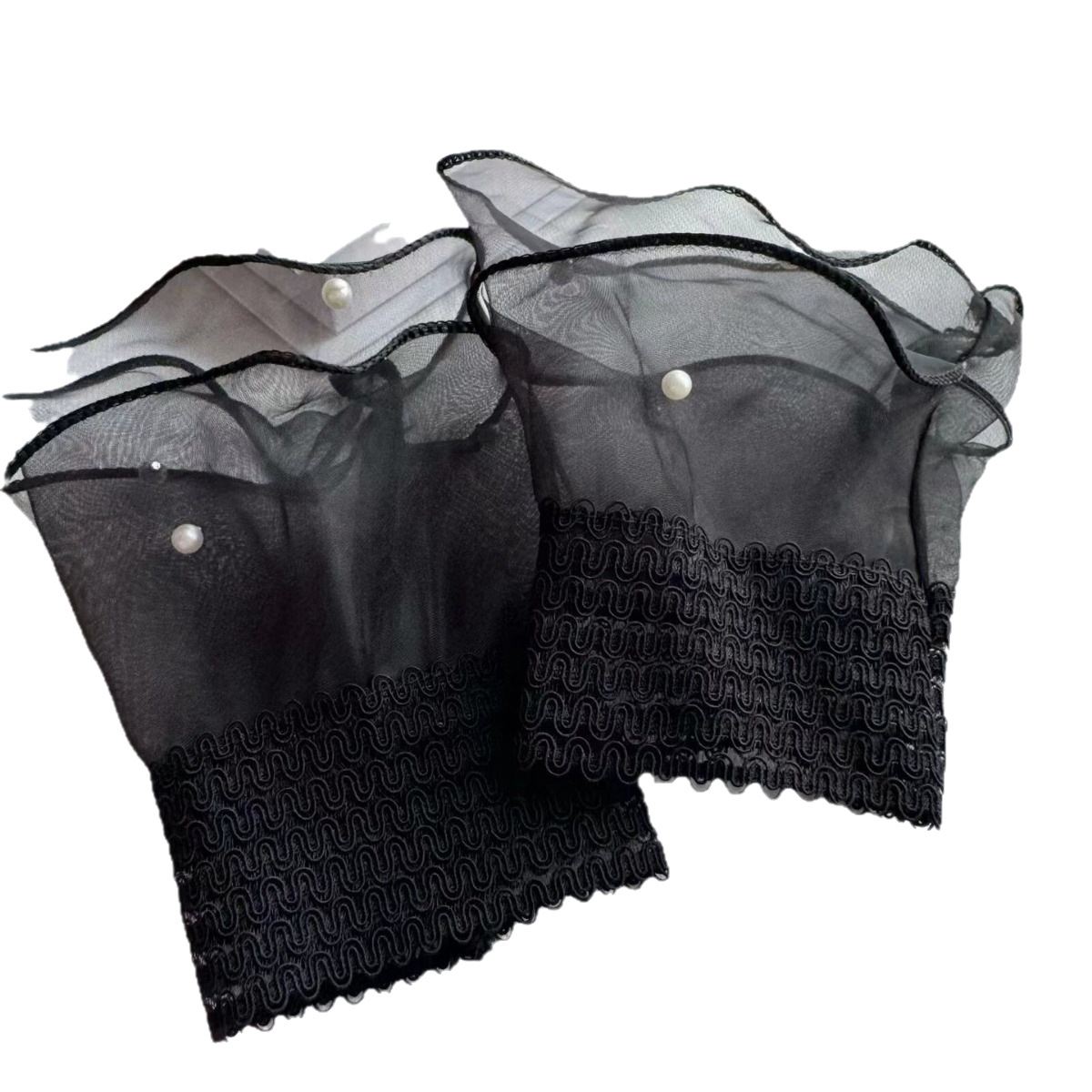 Lace Fake Sleeve Women's Wrist Short Sleeve All-match Mesh Lace Gloves Decorative Sleeve Short Sweater Fake Cuffs