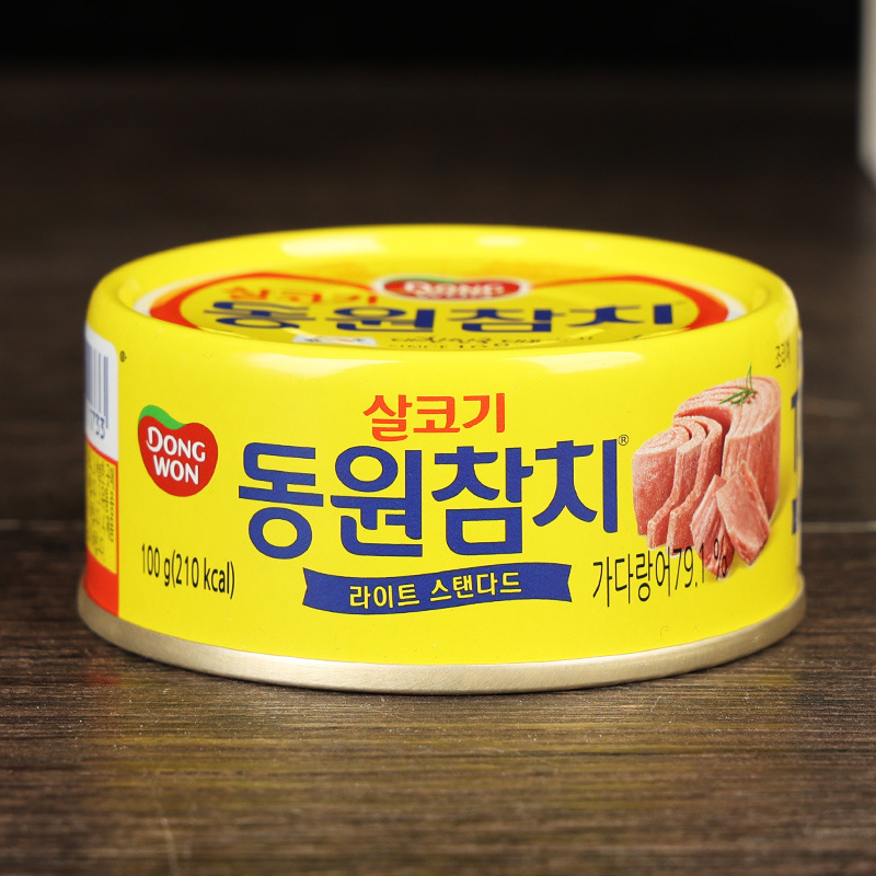 Postage South Korea imported Dongyuan canned tuna 100g ready-to-eat water-soaked sushi salad ingredients whole box batch