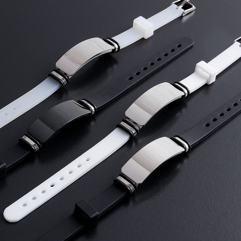 Силиконовый браслет из титана с надписью, светящийся, корейский стиль, модный, для пар