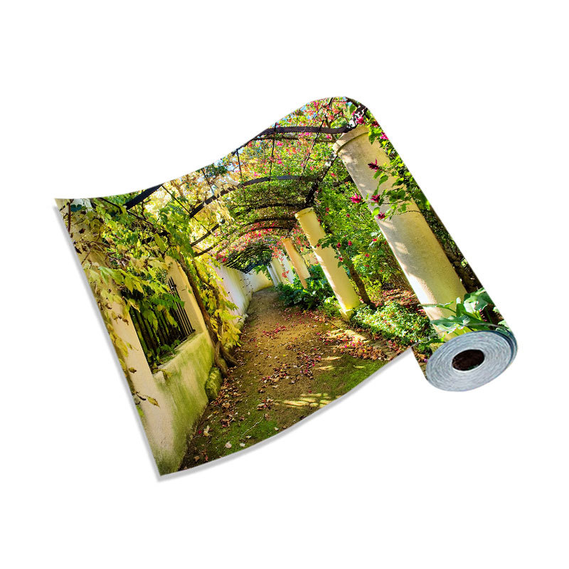 Cross-Border Supply Customized Mural Natural Scenery Wallpaper Space Extension Wallpaper Green Tree Vine Background Wall Cloth