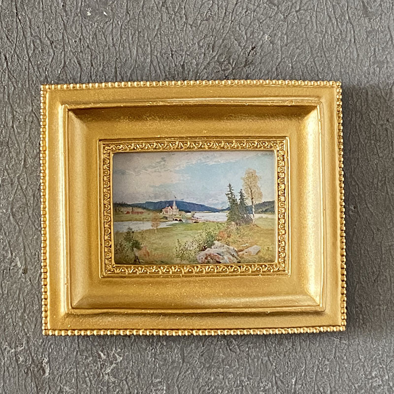 European-style Retro Gold Resin Small Photo Frame Wall Photo Wall Creative Art Simple American Pastoral Style Ornaments