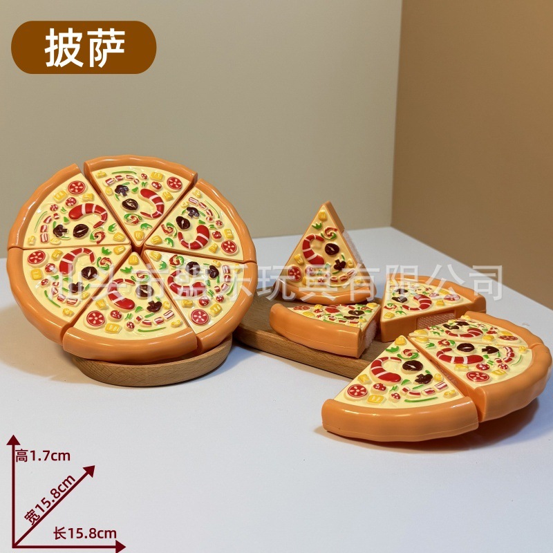 Children's Pretend Play Fruit and Vegetable Peeling Toy Set with Durian, Meat, Pizza, and Roasted Chicken