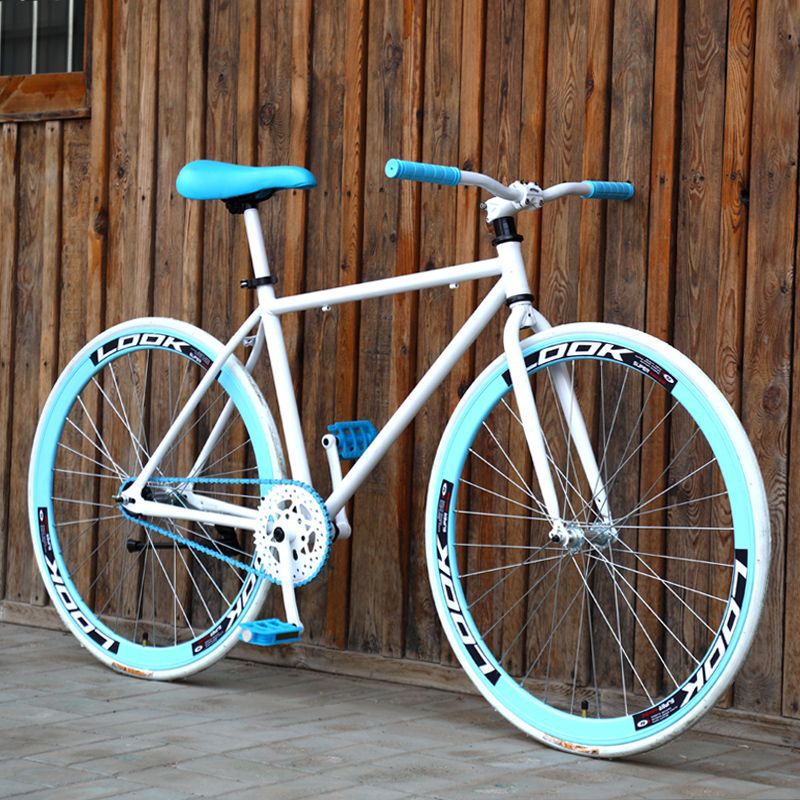 Fixed Gear Bicycle for Adults, Reverse Brake, Reverse Riding, Fixed Gear Bicycle for Female Students, Male Model, Solid Tire Bicycle Factory