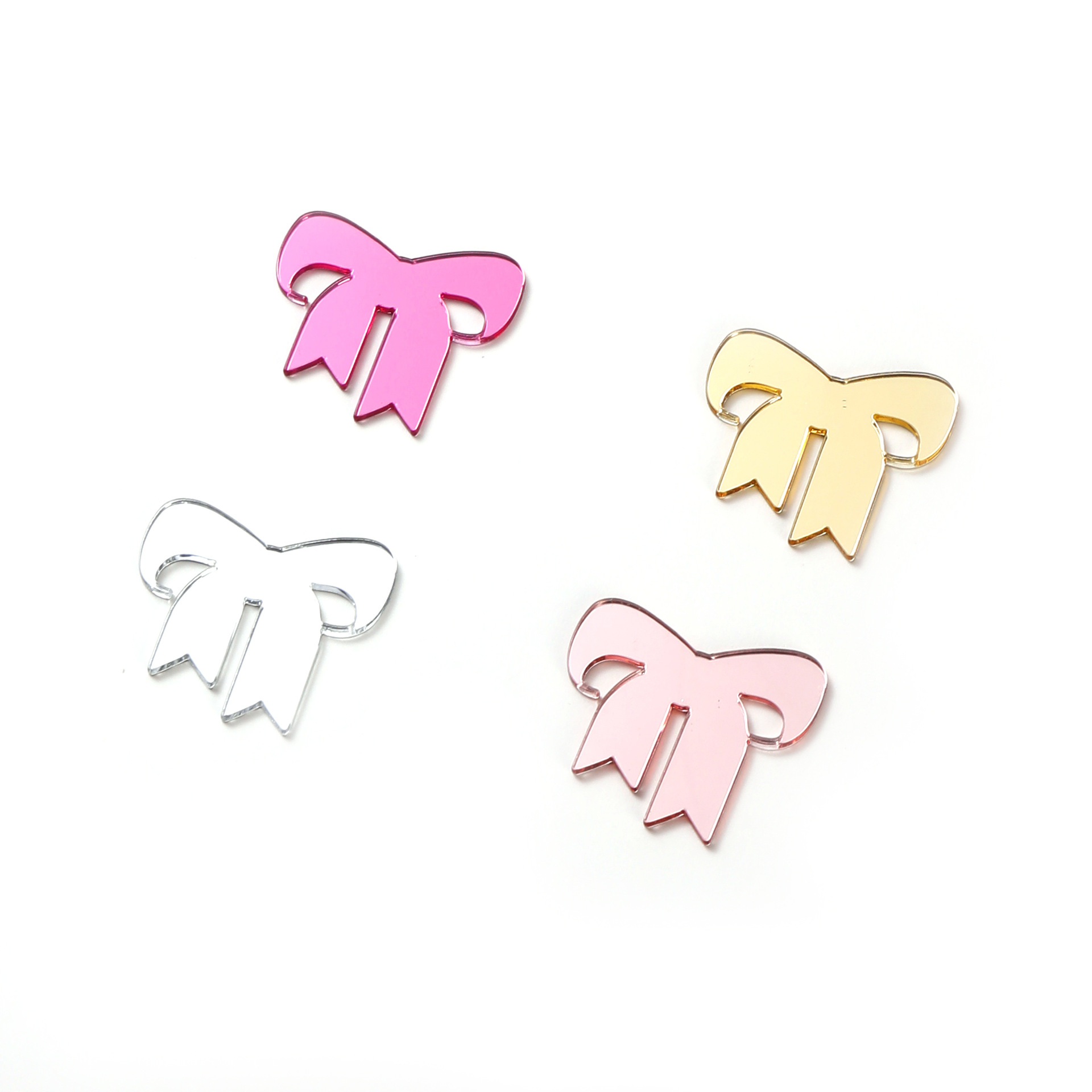 TX cross-border acrylic wine glass plug-in bow multi-color ins style high-level party goblet pendant decoration