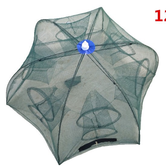 Factory wholesale fish net fish Lou folding fishing net fishing gear hand throwing net fishing gear bag umbrella type automatic fish protection fishing supplies