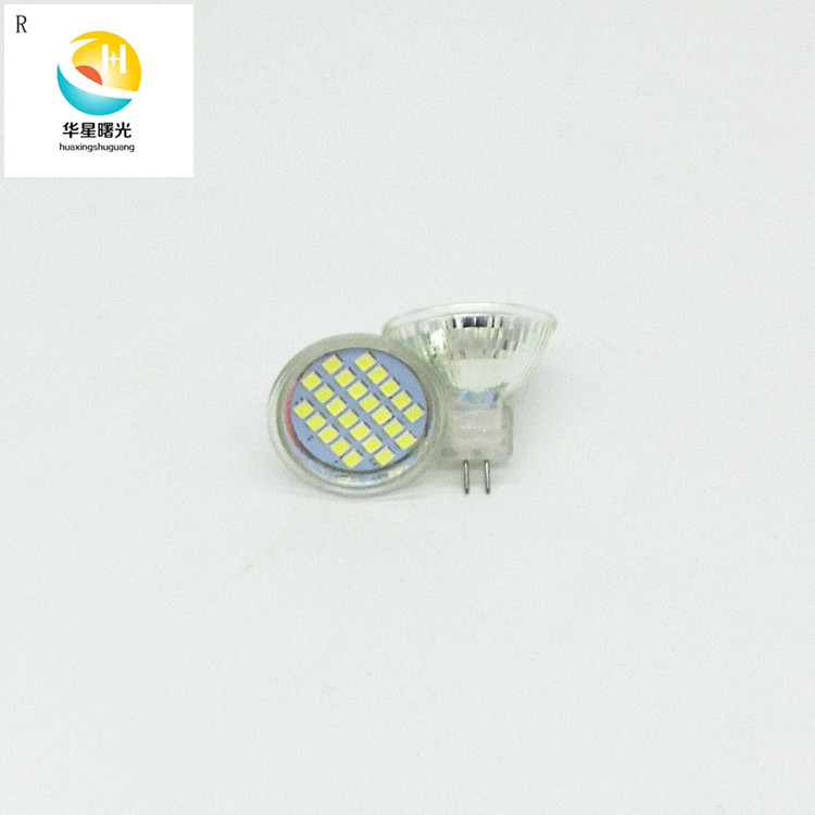 Factory sale LED lighting MR11-24SMD-2835 glass lamp Cup LED spotlight with cover Cup lamp DC12V