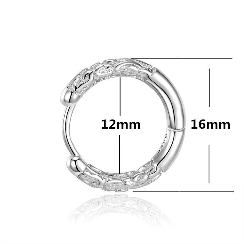 2021 Korean fashion men's and women's earrings copper casting dragon pattern dark line street hip-hop earrings earrings wholesale