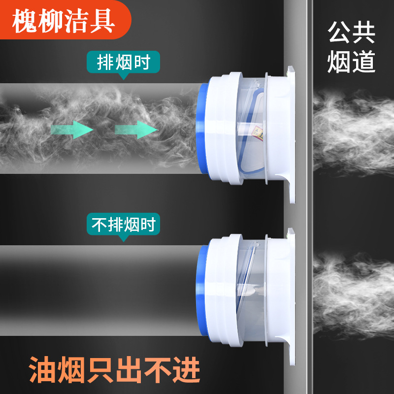 Factory kitchen range hood flue multi-caliber check valve ventilation accessories smoke exhaust fast no return kitchen check valve