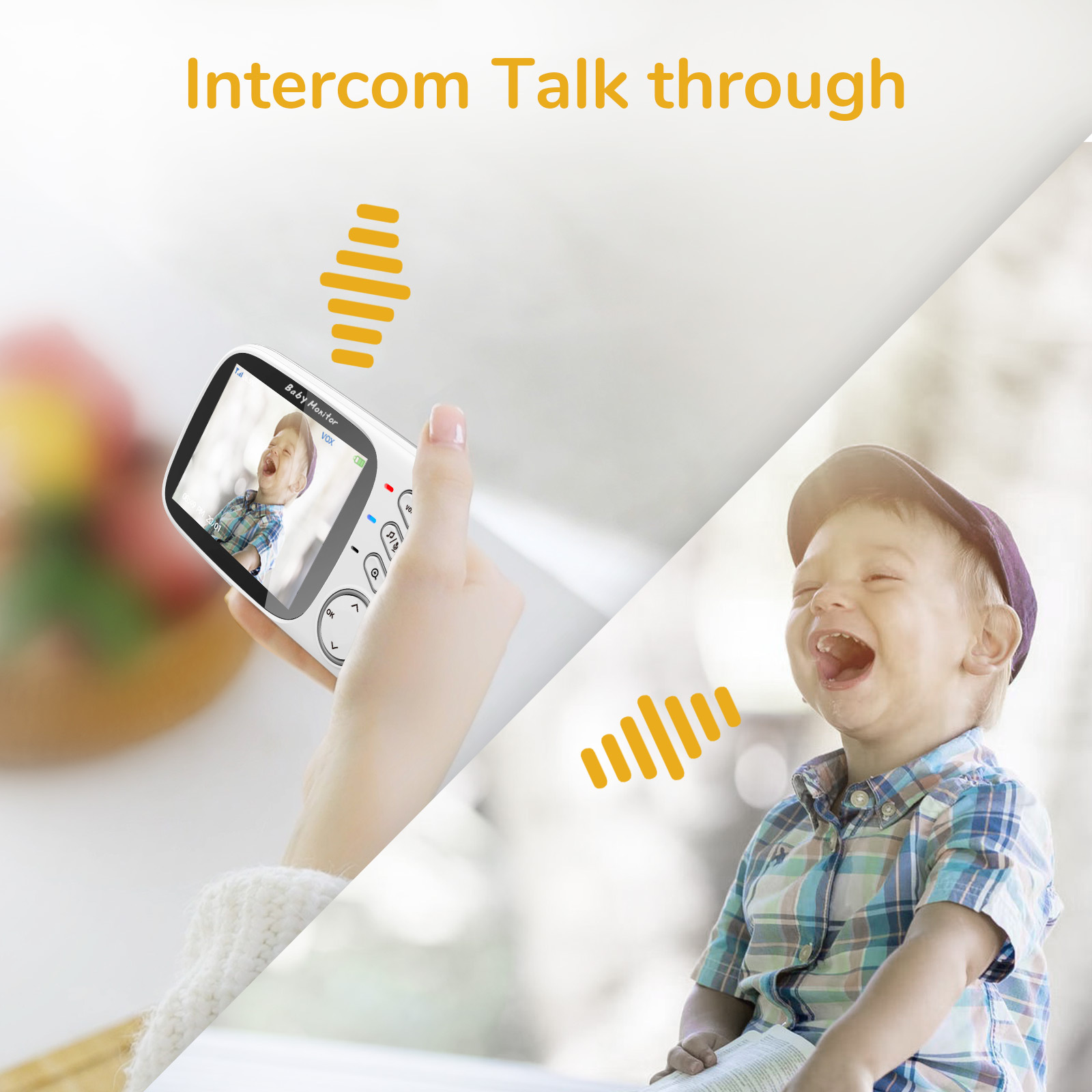 Vb603 Wireless Baby Monitor Two-Way Voice Intercom 3.2inch Intercom Multilingual Night Vision Lullabies